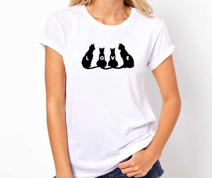 Cat Animal Lovers  Unisex Handmade Quality T Shirt Perfect Gift Item.