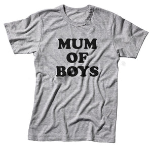 Mum Of Boys Unisex Quality Handmade T- Shirt.