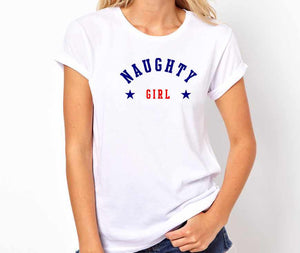 Naughty Girl Unisex Handmade Quality T-Shirt.