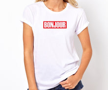 Load image into Gallery viewer, Bonjour Unisex Quality Handmade T- Shirt.
