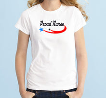 Load image into Gallery viewer, Proud Nurse Unisex Handmade Quality T-Shirt, Can Be Customize.